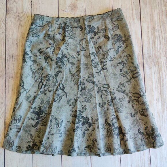 Ann Taylor A-Line floral wool blend skirt sz 10P - Picture 3 of 7